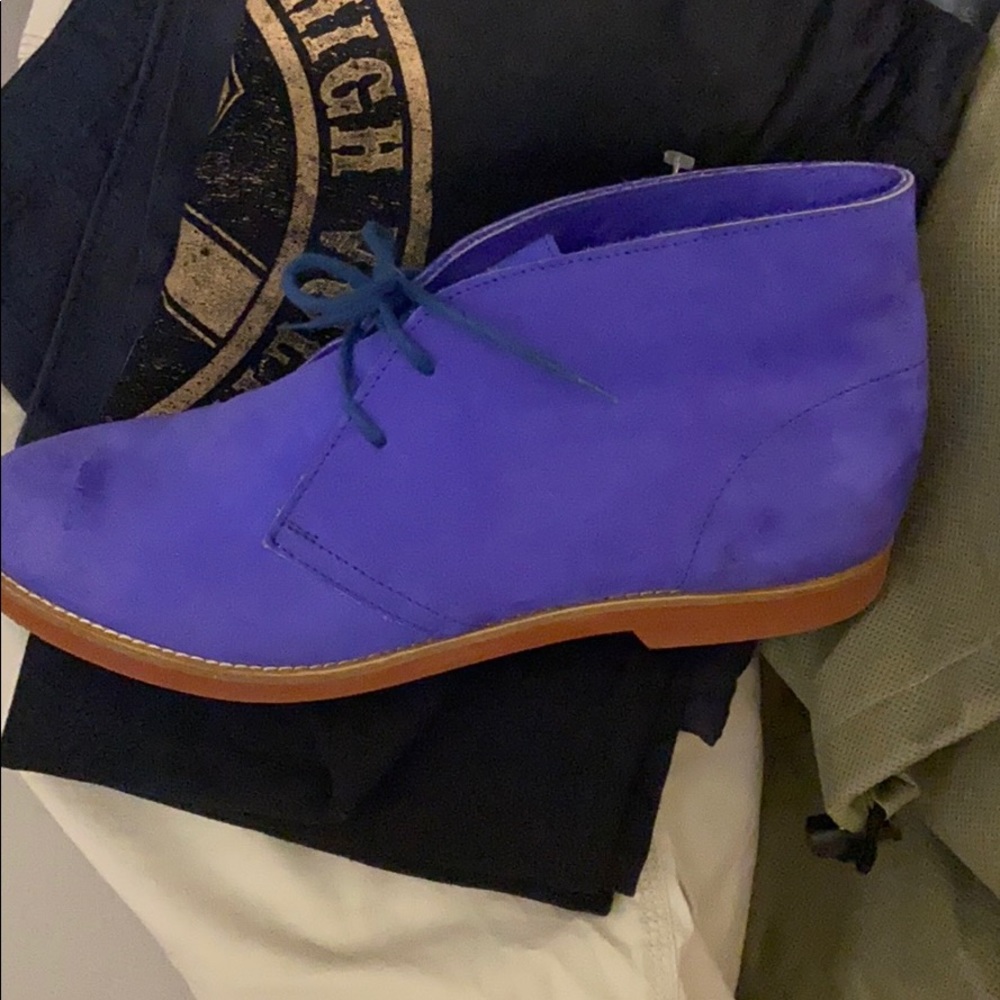 Ankle suede purple booties. PROCEEDS TO FAMILY HEART FOUNDATION! - Picture 5 of 5